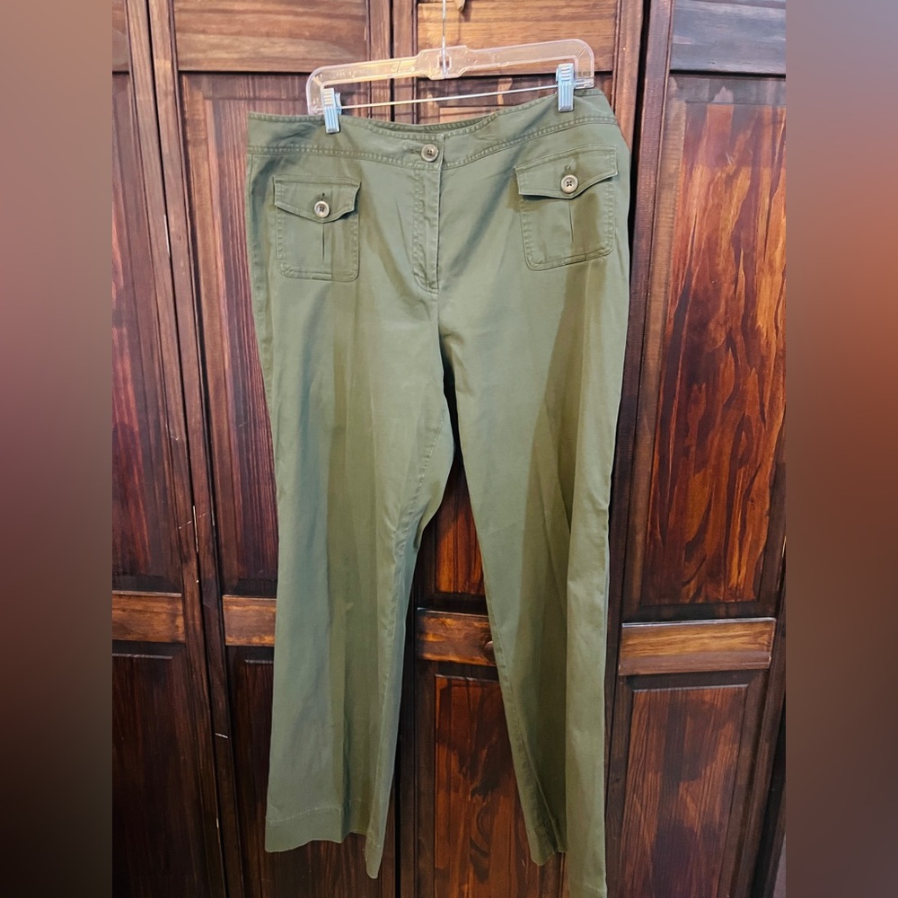 Talbots Khaki Green Trousers 16